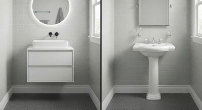 Floating Vanities vs. Pedestal Sinks: A Storage Reality Check