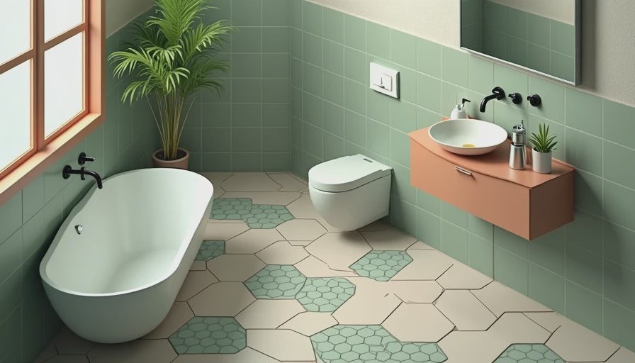 Visual context for bathroom tile ideas