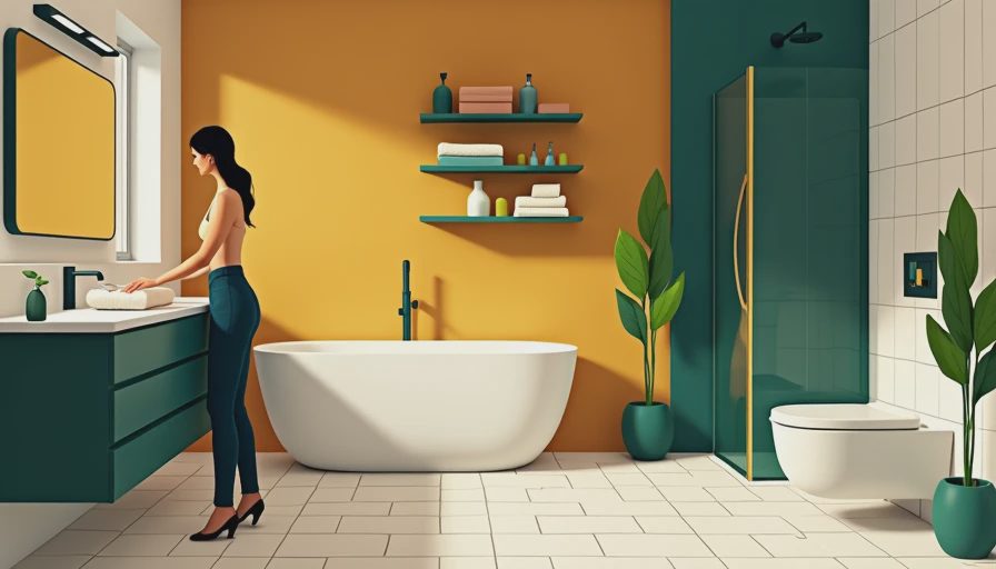 Visual context for bathroom design ideas