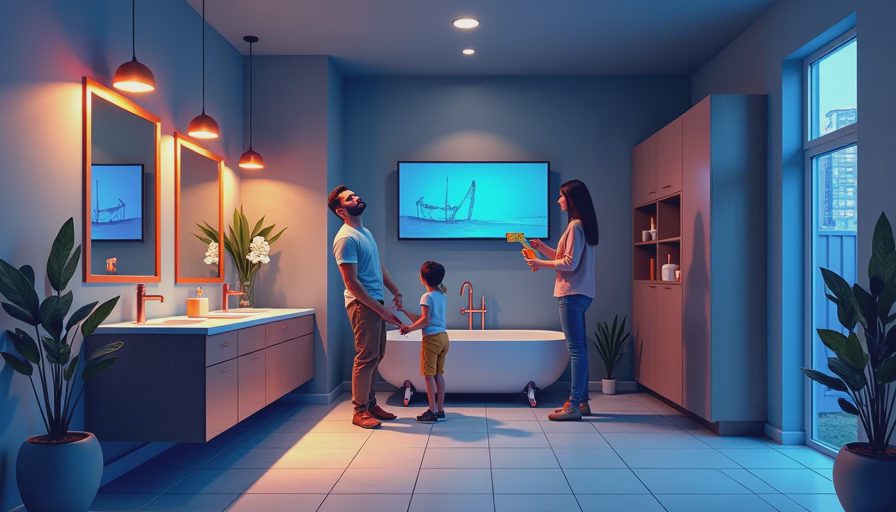 Visual context for bathroom vanities
