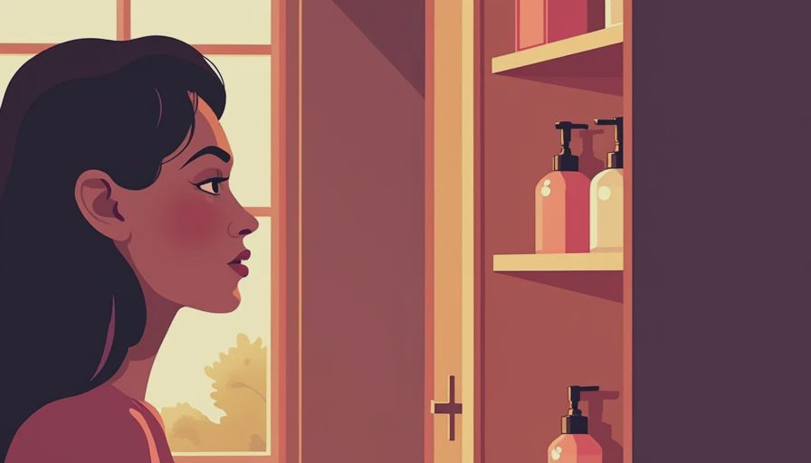 Visual context for bathroom cabinets