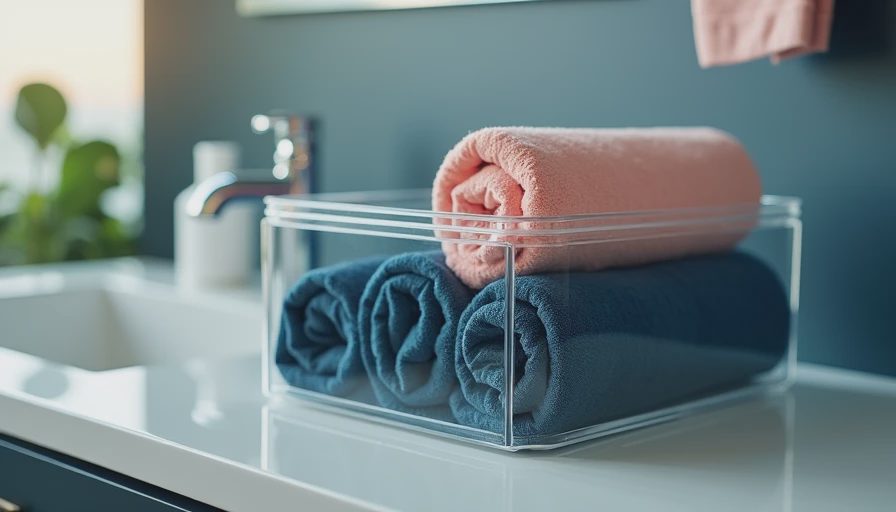 Visual context for bathroom storage