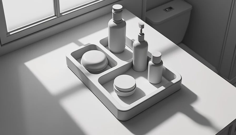 Illustration for bathroom organizer