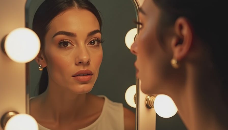 Illustration for vanity mirror with lights