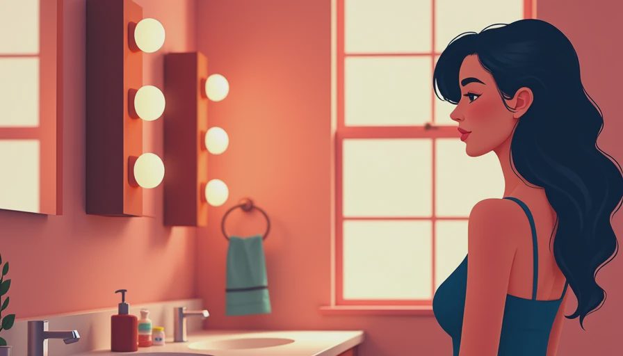 Visual context for bathroom vanity lights