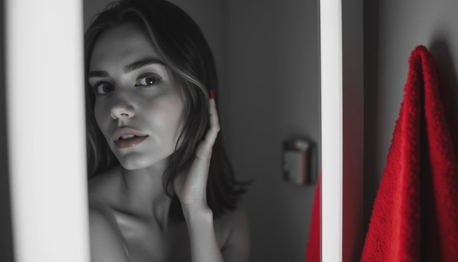 Visual context for bathroom lighting