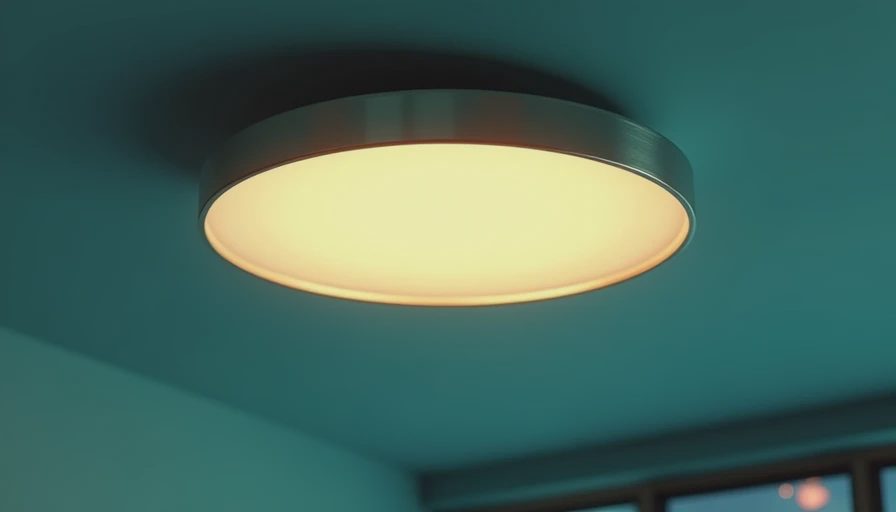 Illustration for flush mount ceiling light