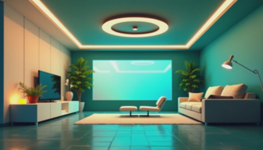 Visual context for flush mount ceiling light