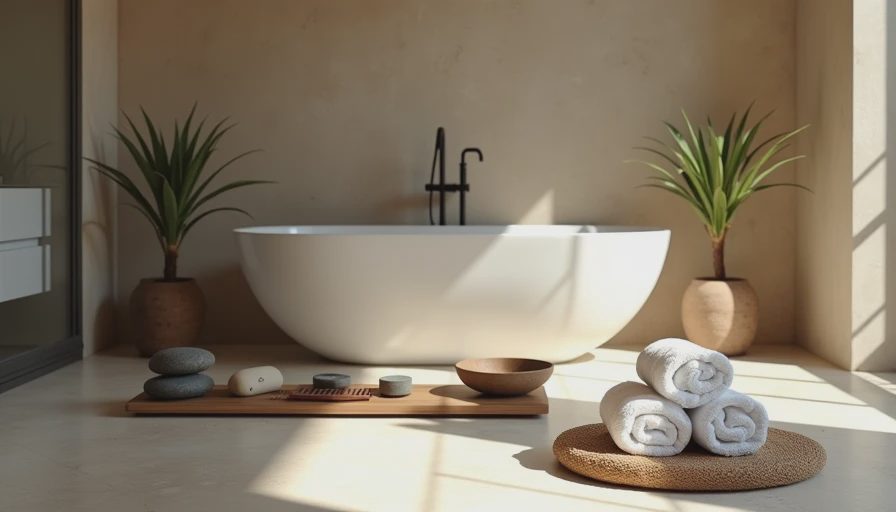 Illustration for zen spa bathroom decor
