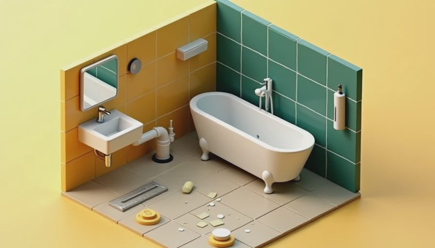 Visual context for bathroom remodel cost