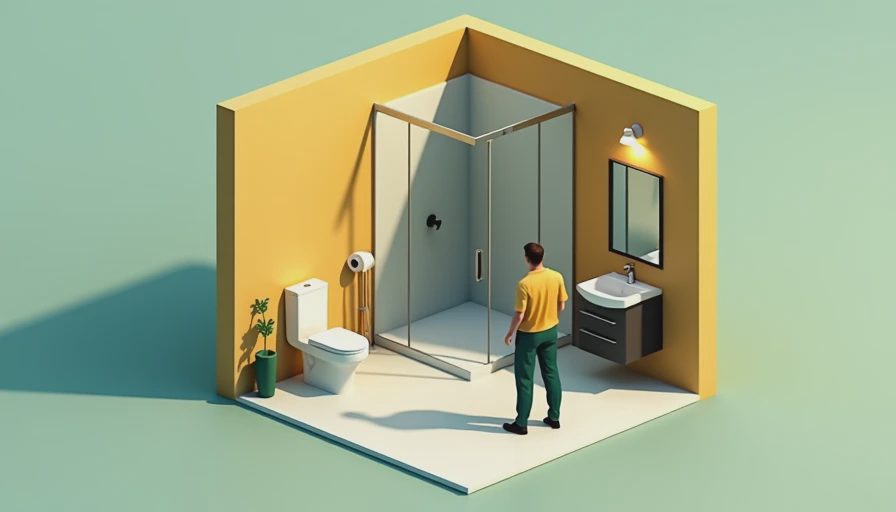 Visual context for 10x10 bathroom layout no tub