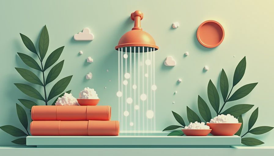 Illustration for shower spa