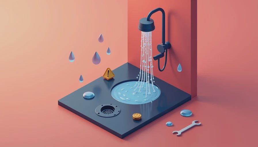 Visual context for shower leaking