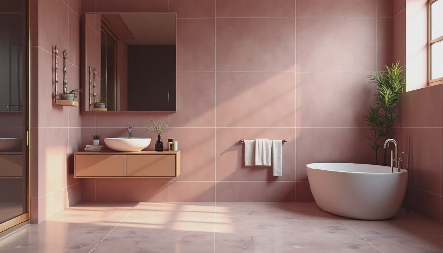 Visual context for open concept bathroom